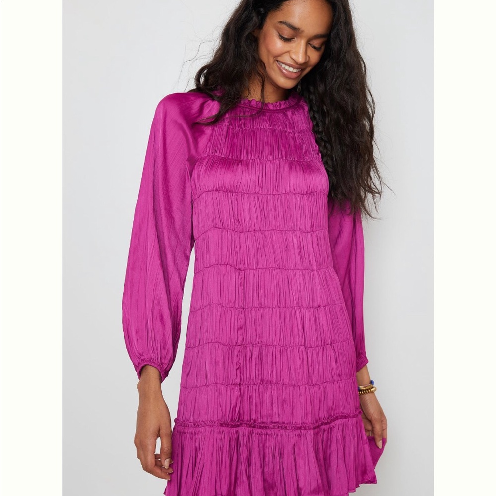 Anthropologie Maeve Tasha Smocked Mini Dress